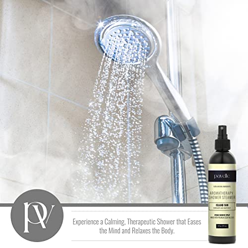 Pavelle Aromatherapy Shower Steamer, 100% Natural Relaxing Essential Oil Spray Mist For Sinus & Congestion Relief, Spa, Sauna & Bath Gift Set For Women & Men, Made In The Usa, Island Sun, 8 Fl.oz. #TOP5