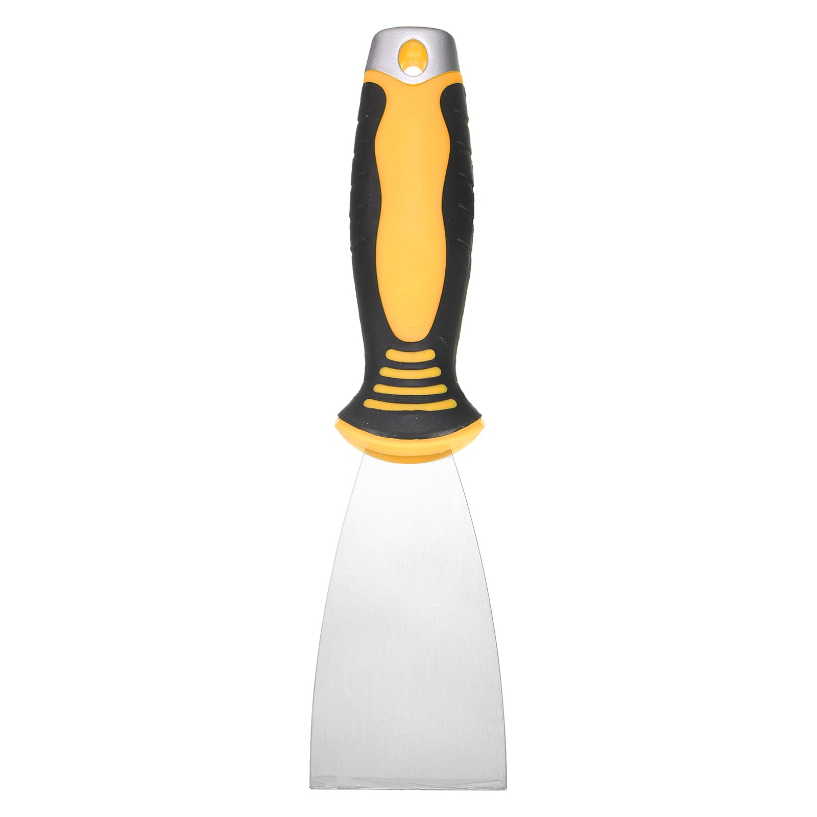 sourcing map Putty Knife 2" High Carbon Steel Paint Scraper Flexible Drywall Repair Mud Knife for Removing Cement Wallpaper Mud Adhesive Taping with Metal Hammer End