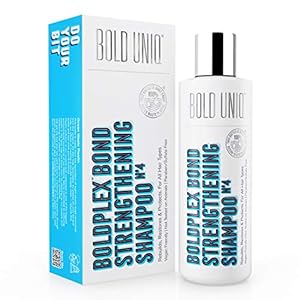 BOLD UNIQ BoldPlex 4 Bond Strengthening Protein Shampoo for Dry Damaged hair - Hydrating Formula for Curly, Dry, Colored, Frizzy, Broken or Bleached Hair Types. Cruelty-free & Vegan