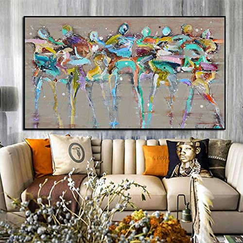 Toile graffiti abstrait art mural moderne de luxe pour intérieur