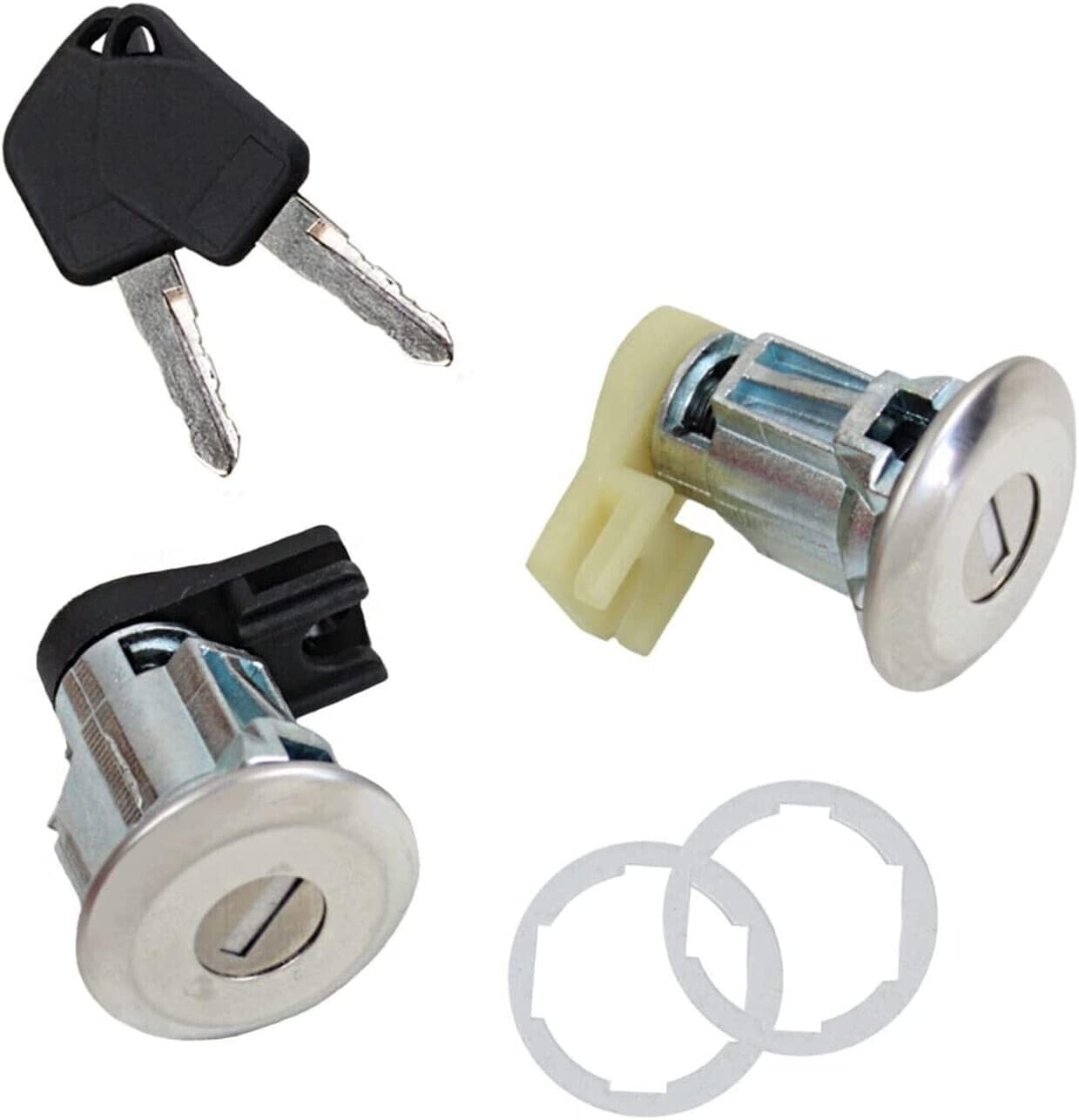 Cilindros de cerradura de puerta delantera izquierda y derecha completos con llaves, compatibles con PEUGEOT 106, 205, 309, 405, OEM 91700A, 9170.0A, 9170-0A
