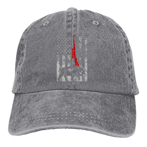 KLING Gorras de béisbol de Tela de Mezclilla Ajustable Unisex Gorra de jabalí con Bandera Americana
