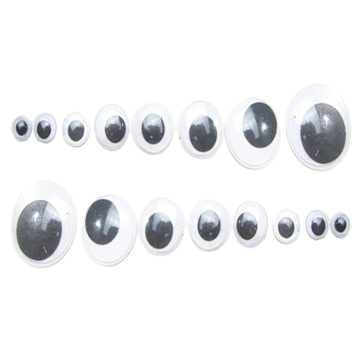 SEWACC Crafts Sticker Eyes 300 Pieces Round Adhesive Googly Eyes for DIY Toys Dolls Puppet Making