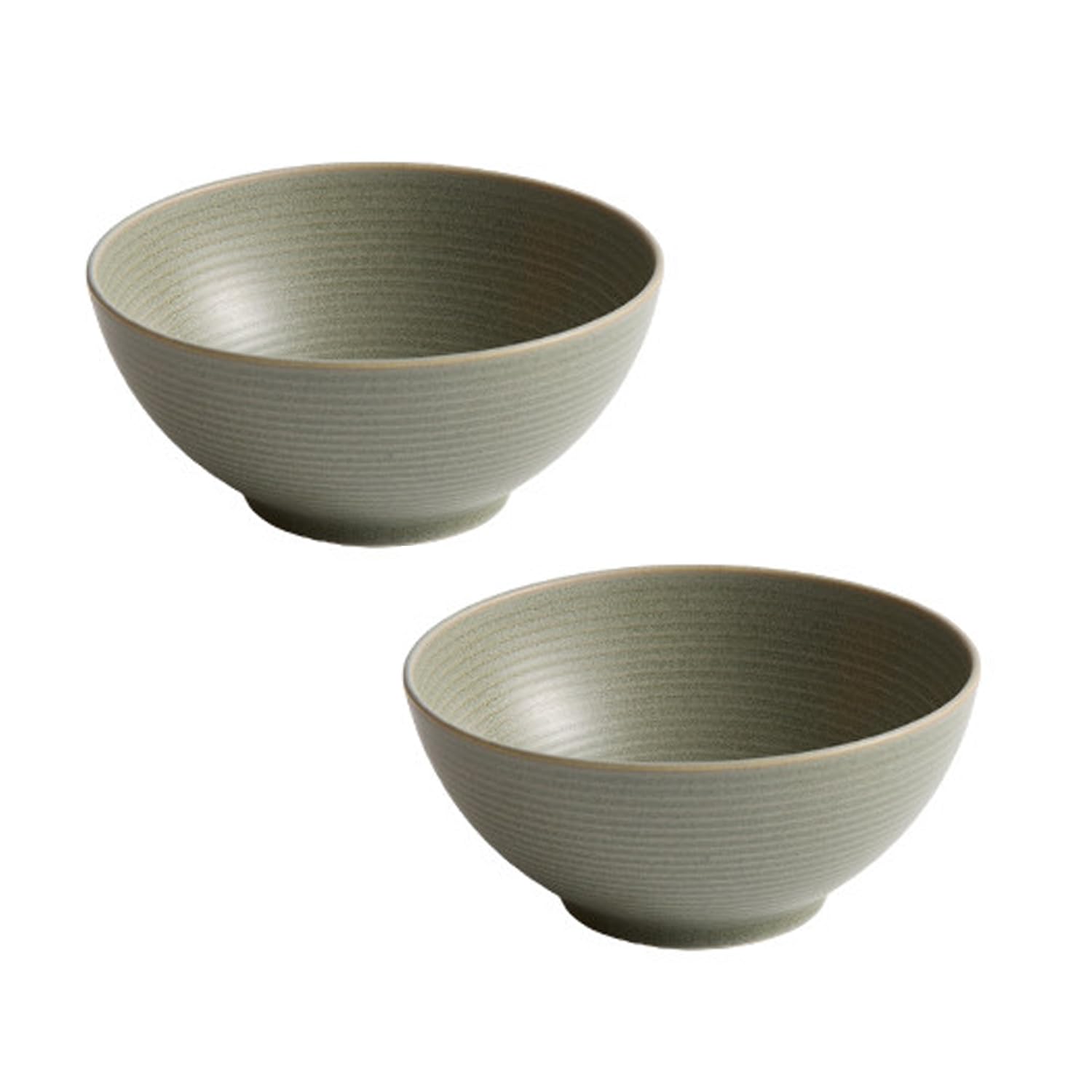 YTSMZX Large Soup Bowls Set of 2 Ceramic Bowls for Kitchen Deep Bowls for Cereal Salad Fruits Noodle Dishwasher Microwave Safe Easy Clean,250ml,Green