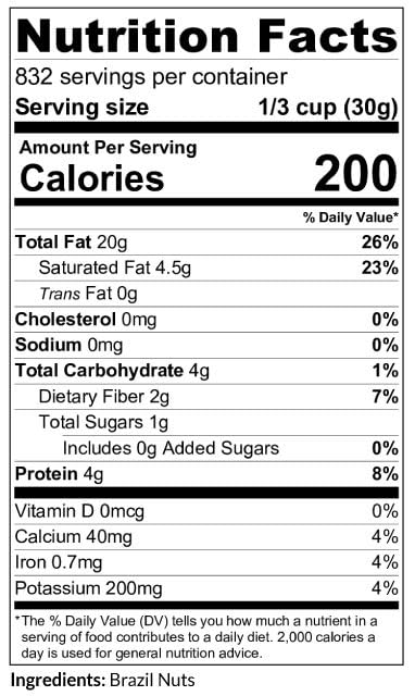 C.J. Dannemiller RAW Brazil Nuts, Bulk 10 LB Box, Great Cooking, Making Nut Butter, Trail Mixes