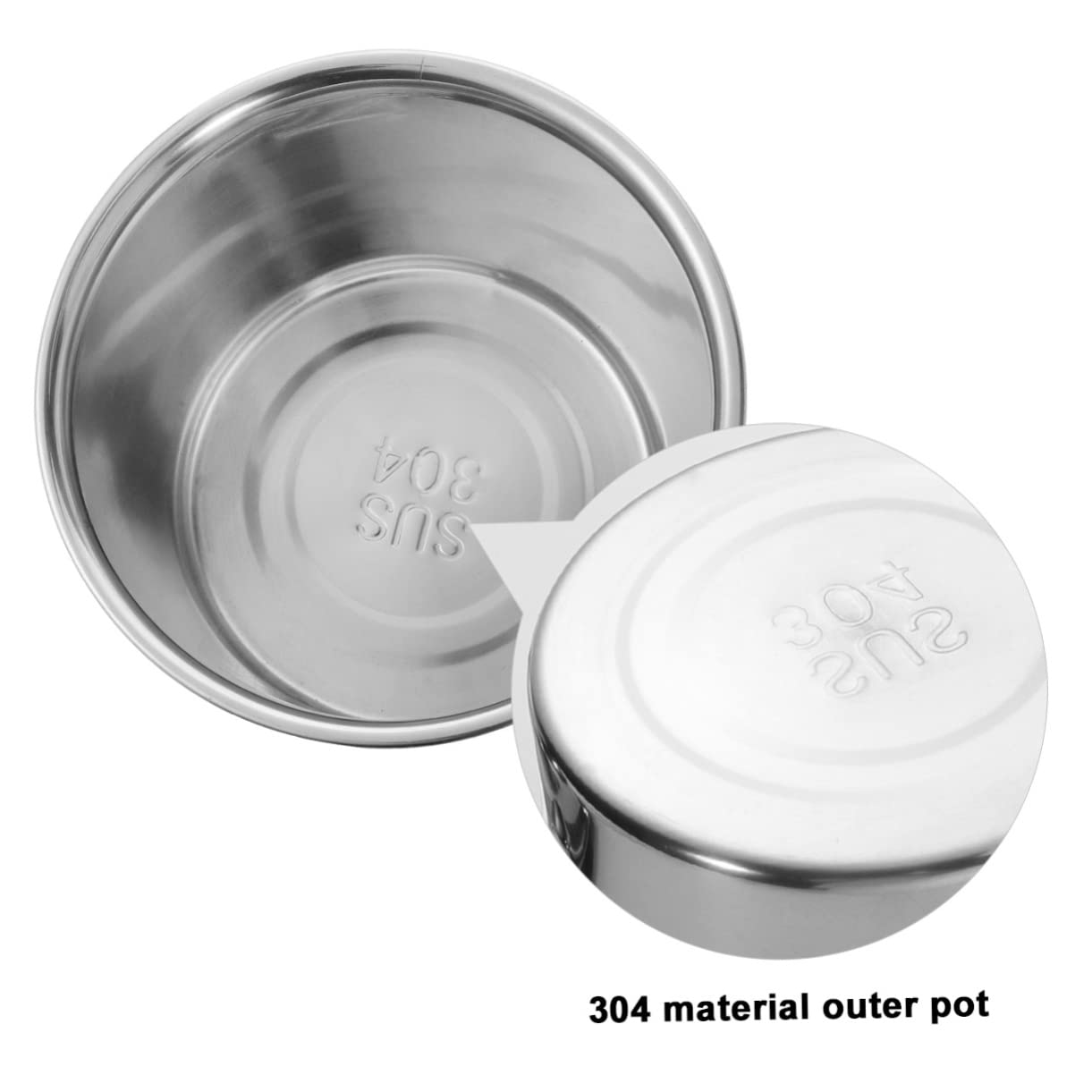 STOBAZA Practical Butter Melting Pot 2 Pcs Stainless Steel Melt Pan Fast Heating for Melt Pot Melt Pan Needs