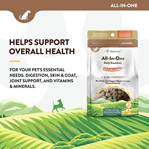 NaturVet-Scoopables-All-in-One-Multivitamin-for-Dogs-Dog-Vitamins-and-Supplements-for-Joint-Support-Digestion-Skin-Coat-Care-Immune-Hickory-Smoked-Bacon-Flavor-Vitamin-Supplement-11oz-Bag