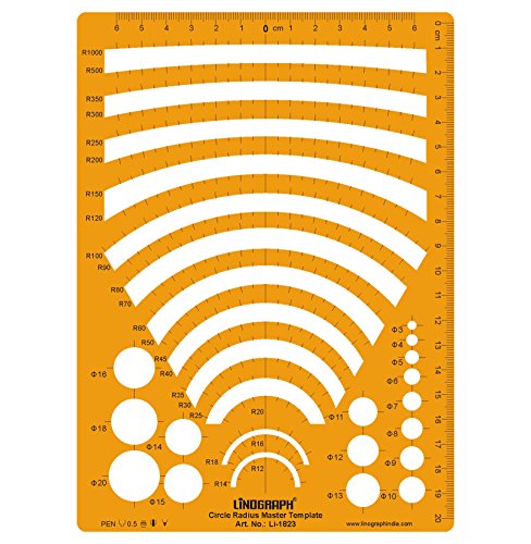 Circle Radius Master Template Design Stencil Symbols Technical Drawing Scale