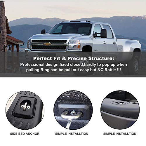 image for Sanzitop 2 Pcs 4001-XT Truck Top Bed Rail Mounted Anchor for 1998-2014