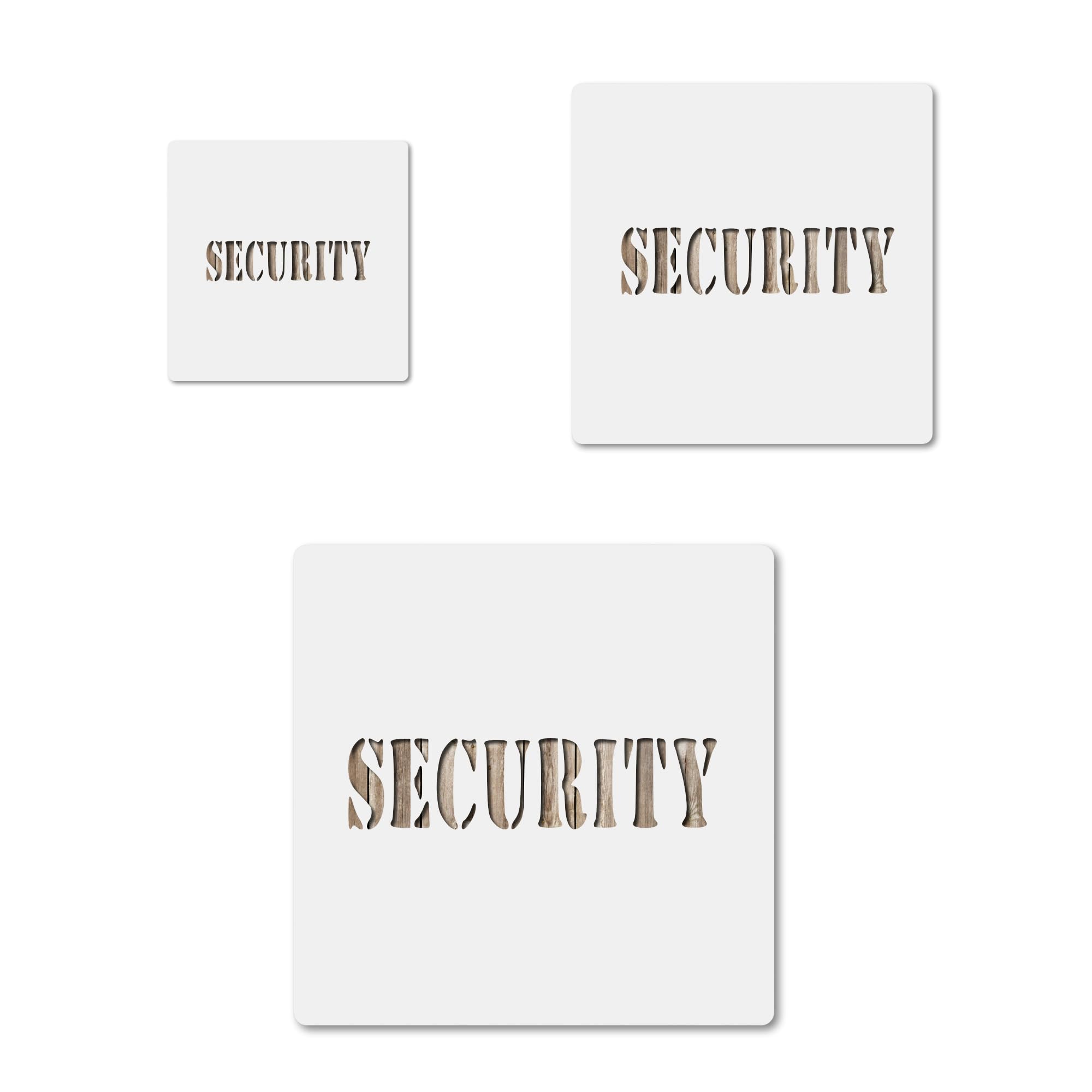 Security Guard Cop Officer, quality mylar stencil pack in 3 sizes, reusable for crafts and diy projects CCSTE-22742