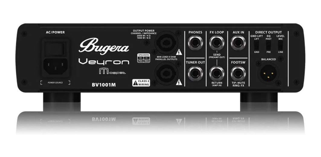 Bugera VEYRON MOSFET BV1001M Amplificatore per basso in classe D compatto da 2000 Watt con preamplificatore MOSFET, compressore e tecnologia DYNAMIZER