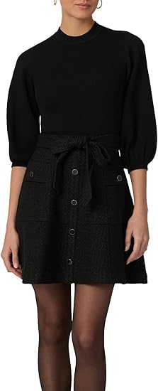 Shoshanna Womens Tweed Knit Tanner Dress