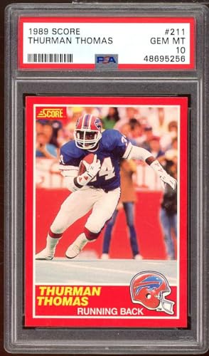 Thurman Thomas Rookie Card 1989 Score #211 PSA 10