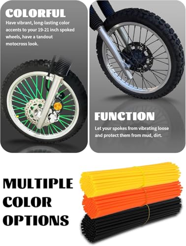 Image of JFG RACING Bike Spoke Covers,Universal 72Pcs Spoke Skins Wheel Wraps for 8 inch-21 inch Rims for Ebike E Dirt Pit Bike Motorcycle Bicycle Wheelchair Decoration-Purple