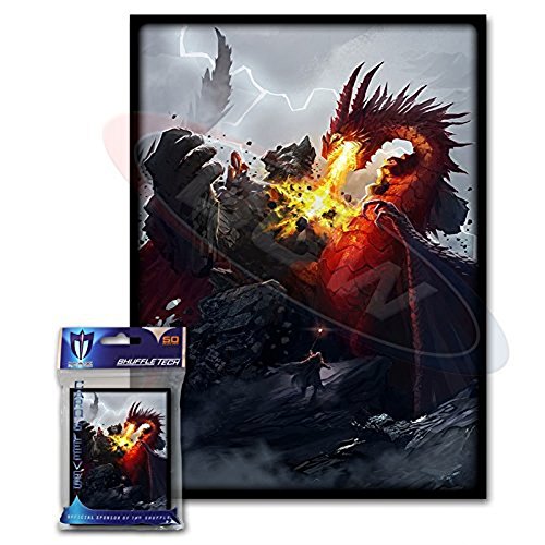 (100) Max Protection Death Grip Design Large Gaming Trading Card Protector Sleeves