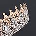 Frcolor Vintage Tiara Crown, Crystal Rhinestone Pageant Queen Crown Tiara Hair Jewelry