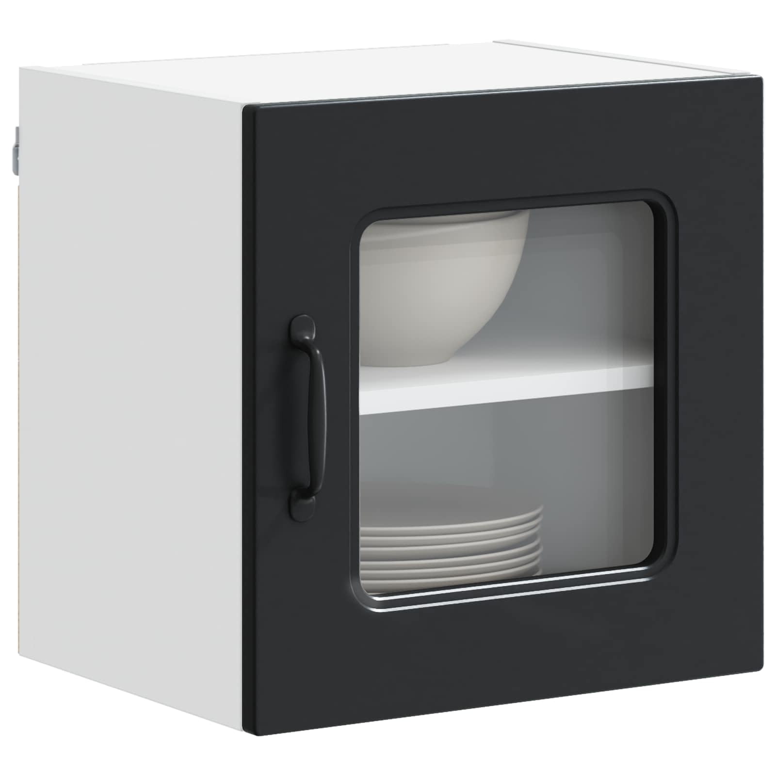 vidaXL Dishwasher Panel Kalmar 2 pcs Black 40 x 31 x 40 cm, Elegant Modern Kitchen Shelf, Ample Storage Solutions, Rectangular Wall Cabinet, Utensil Organizer for Home Essentials