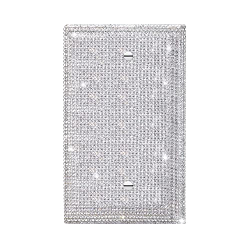 Plaque murale strass argentés pour interrupteur de chambre