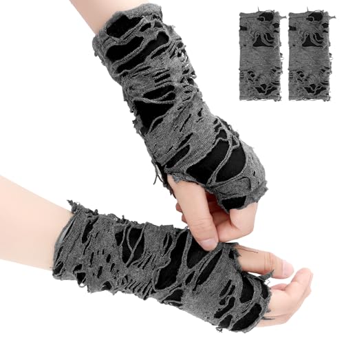 zavehony Fingerlose Handschuhe,Fingerless Gloves,Punkhandschuhe,Fingerlose Handschuhe,1 Paar Spinnennetz Spitzenhandschuhe Für Halloween Kostüm Cosplay Kostümzubehör Kostümparty Karneval Thema Party