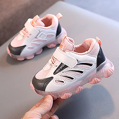 Toddler Baby Boys Girls Sneakers Fashion Led Light Luminous Mesh Breathable Comfortable Slip On Running Sport Shoes2