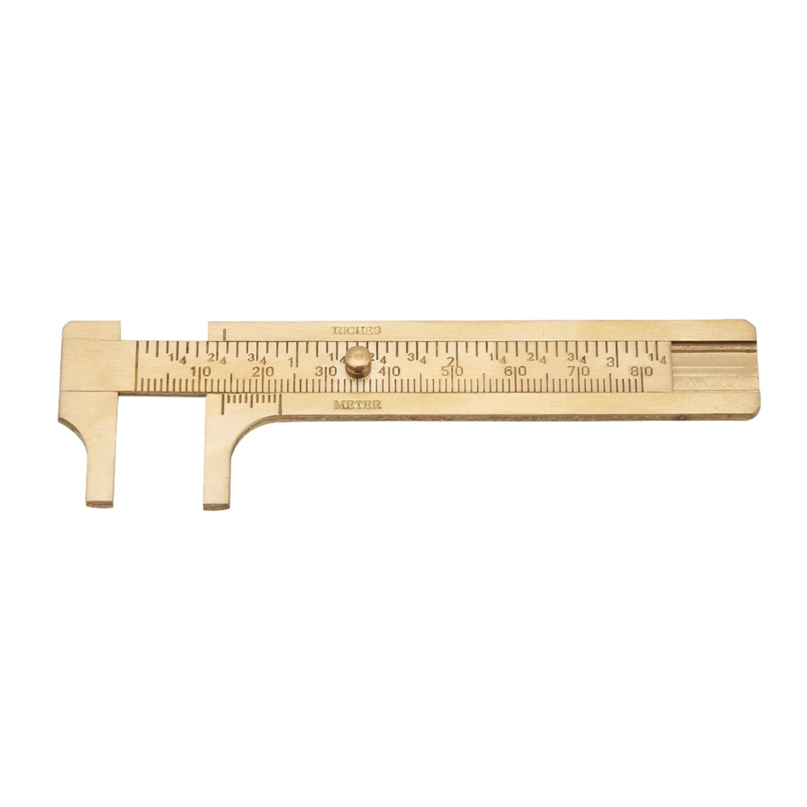 Vernier Caliper, Dual Scale Brass Measuring Ruler Slide