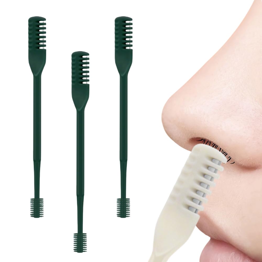 Eadwe 2-in-1 Nasal Hair Cutter, 2025 New 360° Rotating Nose Hair Trimmer Remover Tool,Portable Nasal Grooming Kit for Travel, Safe Design Nose Hair