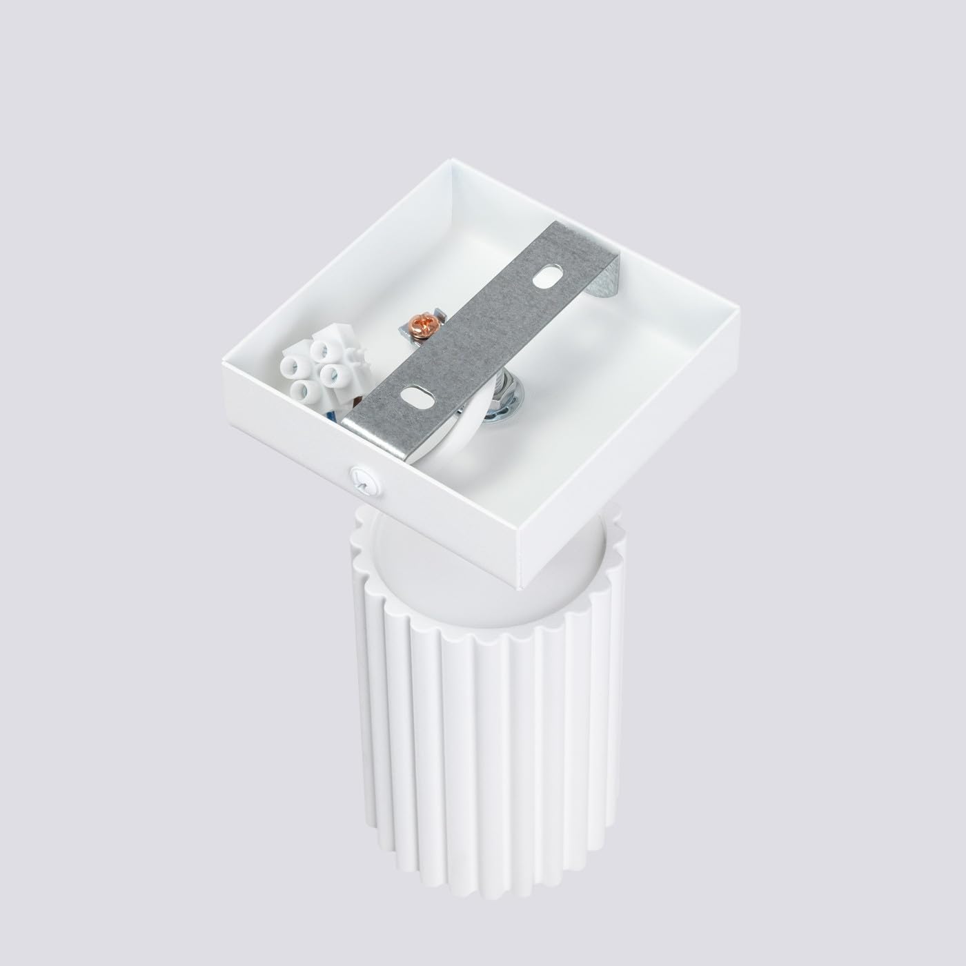 SOLLUX lighting Lampada Da Parete Applique Da Parete In Alluminio 1 Paralume 8 x 16 x 16 cm Karbon Bianco