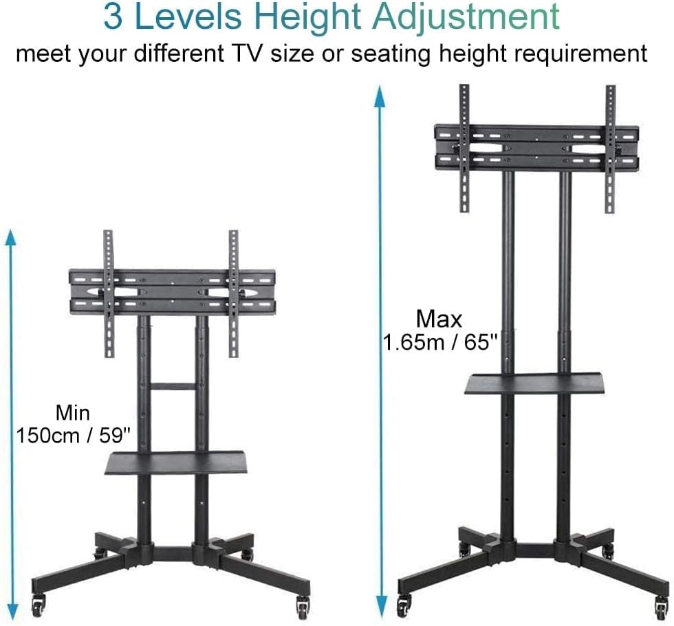 Soporte móvil para TV con ruedas y altura ajustable miniatura 4