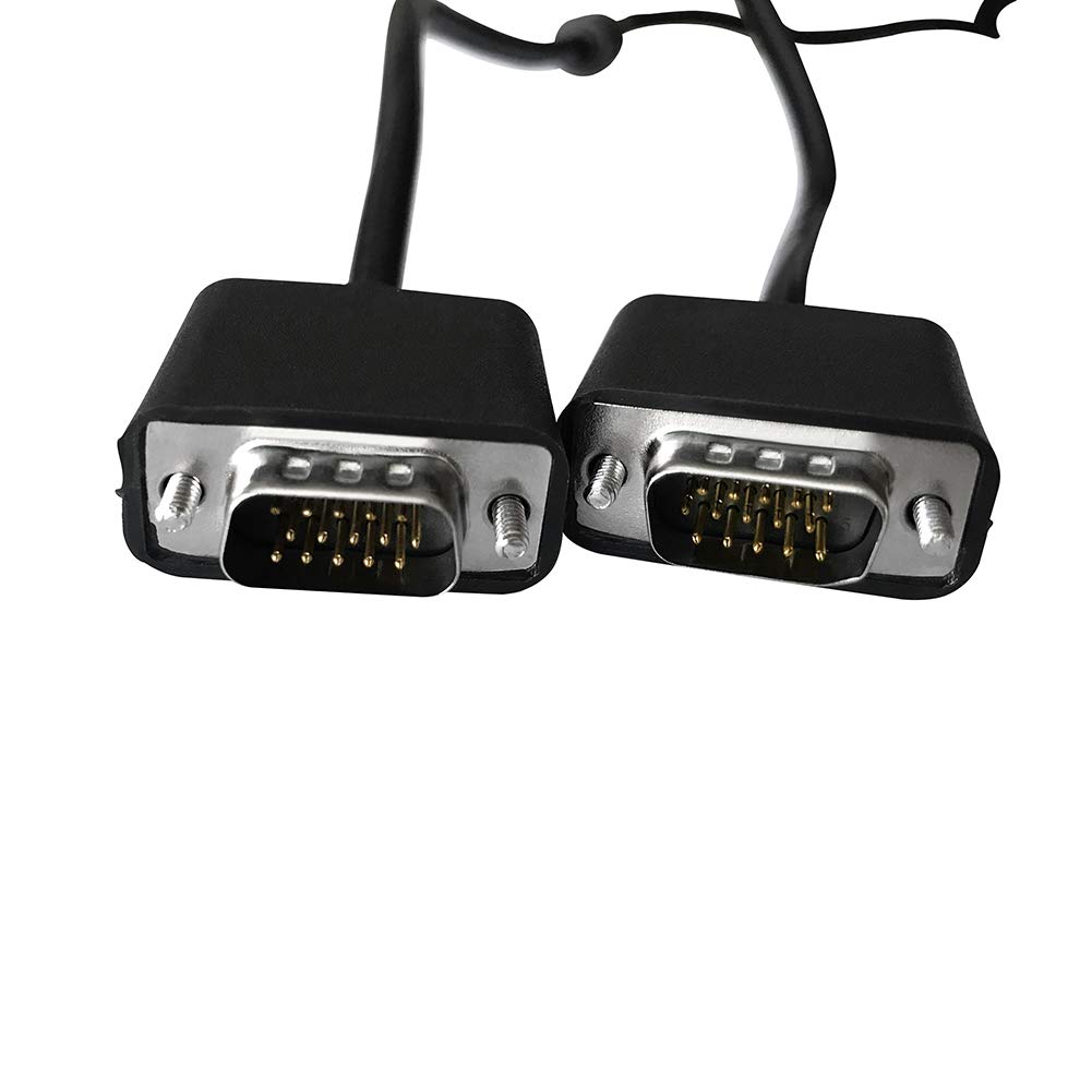 ENUODAVGA to VGA Cable 15 Pin Male to Male Plug Computer Monitor Cable Wire Cord,4.9 Feet,Black