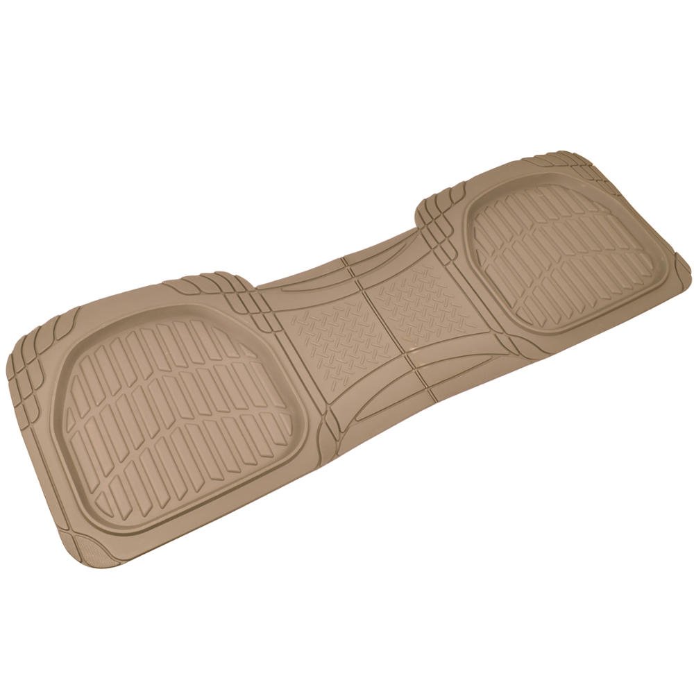 Photo 1 of Motor Trend PRO920 Premium FlexTough Deep Dish Complementary Rear Rubber Floor Mats Liners All-Weather Protection Universal Design for Cars Sedan Truck SUV 1 Piece Beige