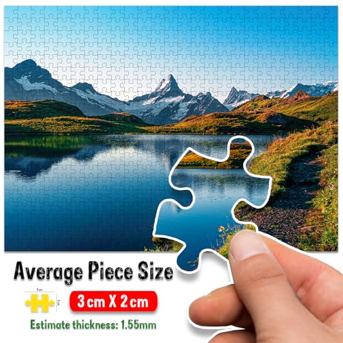 Image of Mountain Jigsaw Puzzles for Kids and Children - Realistic Illustration Challenging Brain Booster Gifts, Fun and Creative Game - (500 Pcs)