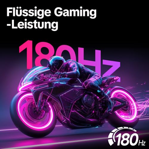 KOORUI 27 Zoll Curved Gaming Monitor 180Hz, 1ms, 1920x1080, FHD, 1500R, Adaptive-Sync, HDR10, VESA, inklusive DP- und HDMI-Kabel - Afbeelding 4