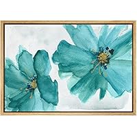 SIGNWIN Framed Canvas Print Wall Art Pink and Black Flower Close Up Geometric Line Illustrations Modern Art Mid-Century Modern Colorful Warm for Living Room, Bedroom, Office - 16