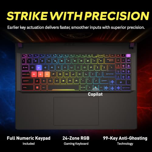Image of msi Vector 16 HX AI 16 inch QHD+ 240Hz Gaming Laptop, Intel Core Ultra 7 255HX, GeForce RTX 5070 Ti, 32GB DDR5, 2TB Storage(1TB SSD+1TB Docking Station), 24-Zone RGB Keyboard, Wi-Fi 7, Win 11, Gray