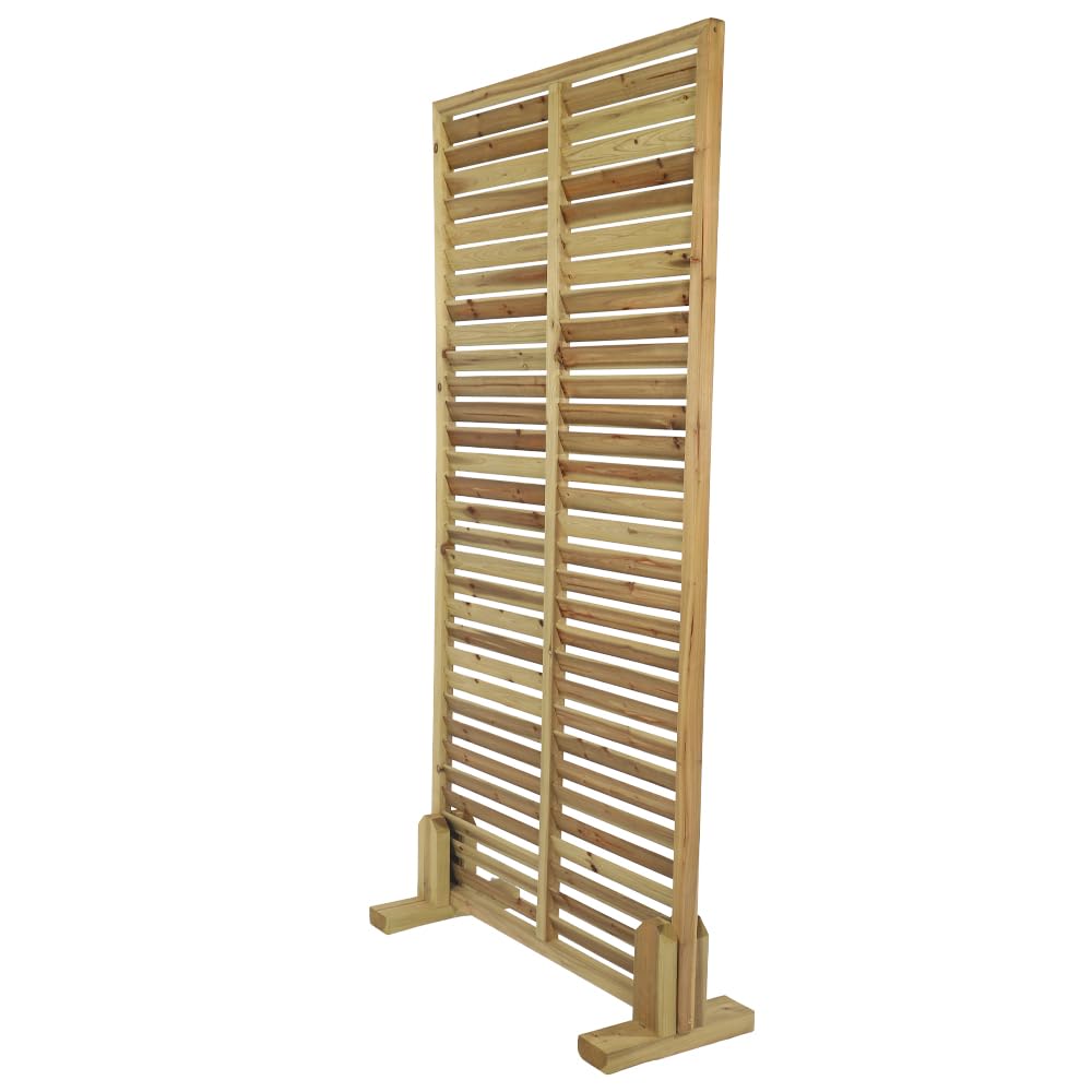 Yatai Decor Standing Rustic Wooden Tall Fence Trellis Spaced Picket Fence Garden Creations Patio Pet Gate for Miniature Plant Climbing Lattices Trellis Fence Partition Screen For Restaurant (Grey)