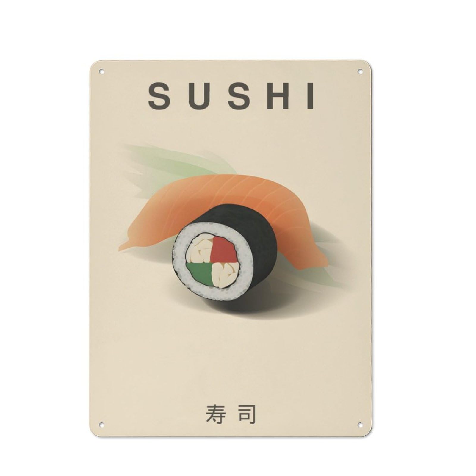 Junmoney Sushi Sensation Vintage Metal Sign 40X30cm For Pub Or Café, For Collectors Of Vintage Metal Wall Decor