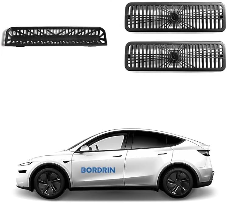 New Backseat Floor Air Vent Cover Air Flow Vent Grille Protection Rear Under Seat Air Condition Outlet Grille Protector for 2025-2026 Tesla Model Y Juniper Car Accessories (3PCS)