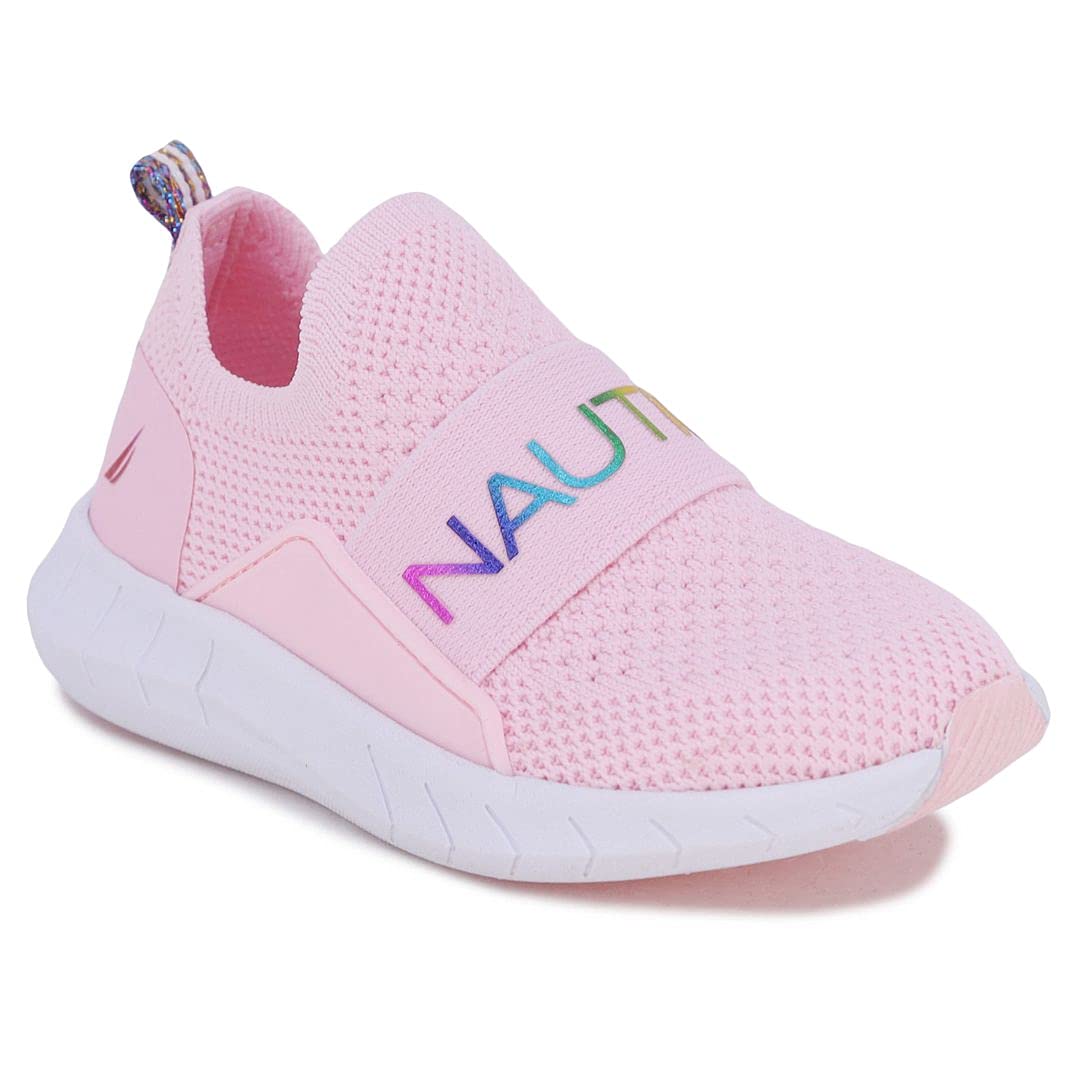Nautica Kids' Sneakers: Rainbow Sparkle Running Shoes With Strap For Toddlers & Little Kids - Towhee Style, Size 10