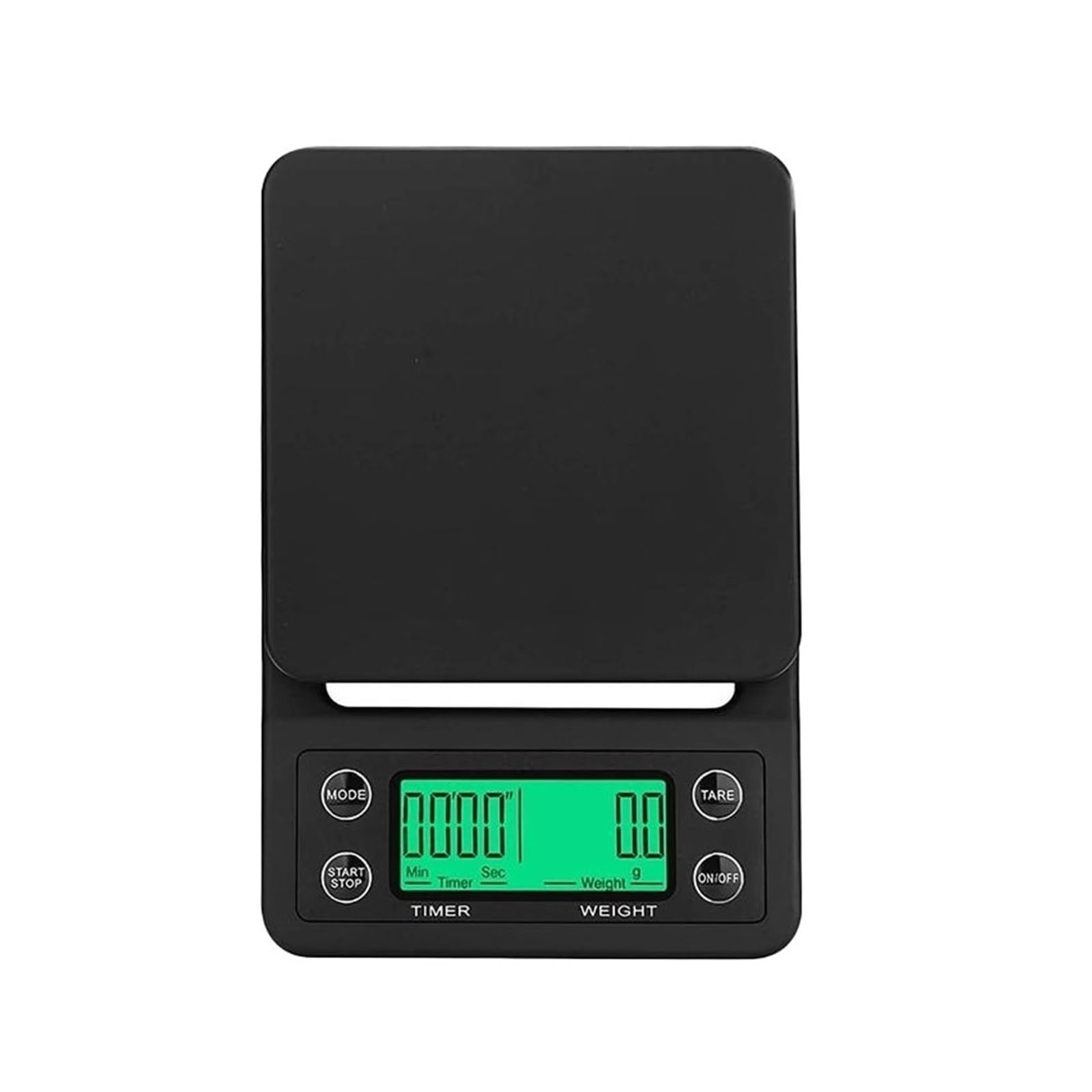 HPTHLY Kitchen Digital Scale 3kg 5kg 0.1g Coffee Weighing Drip Coffee Scale with Timer Digital Kitchen Scale Precision LCD Scales (Black-3Kg)