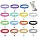 15 Stück Katzen Halsbänder Welpen Halsbänder mit Glocken, Haustier Halsbänder ID Bänder, Kätzchen Hündchen Identifikation Halsketten, Weiche Nylon Halsband für Hund Katze Mark, 15 Farben