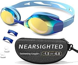 HDYAR Shortsighted Swim Goggles Nearsighted Swimming Goggles for Kids Adult Women Men Youth