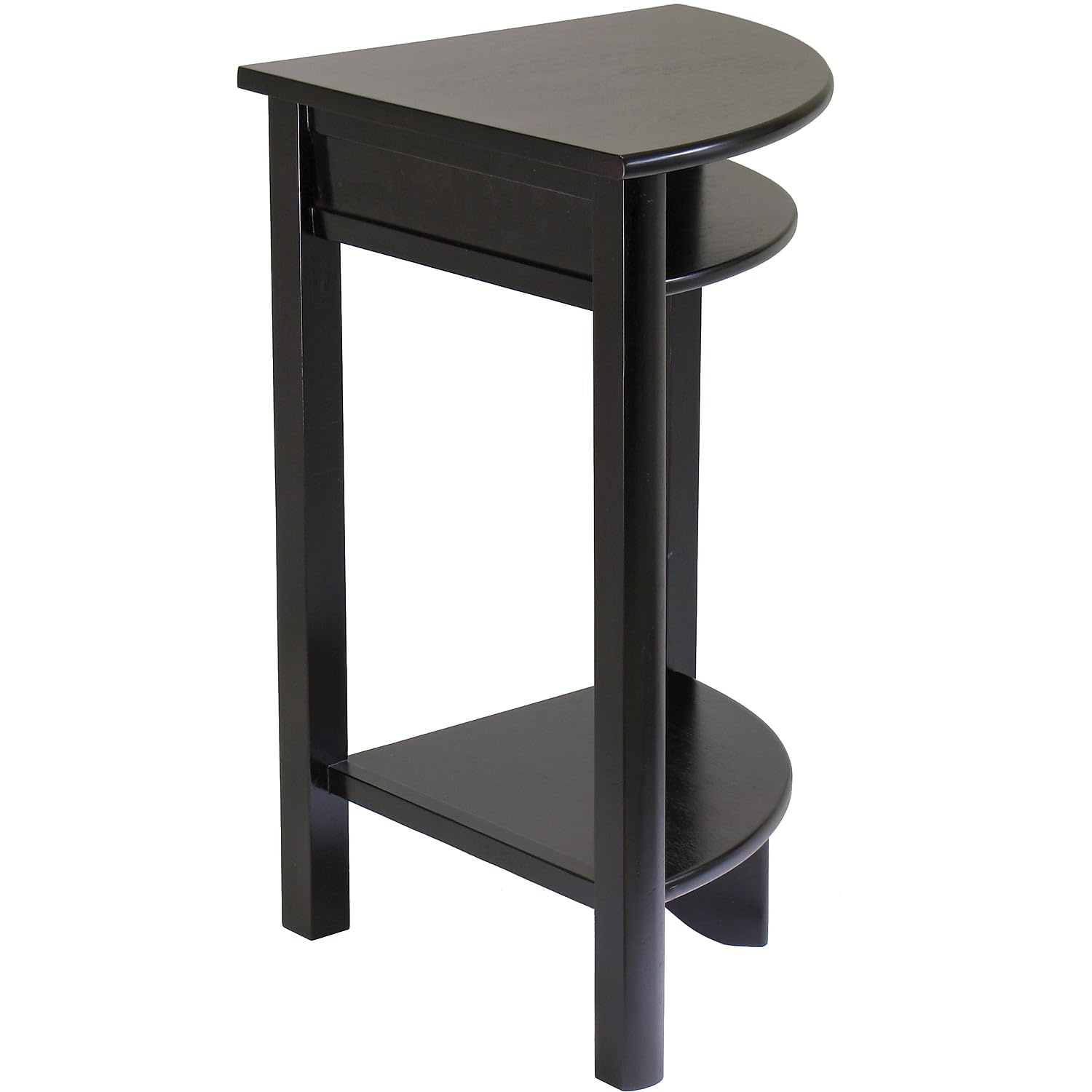 Winsome LISO 31.1-inch x 20 1/2-inch x 20 1/2-inch Composite Wood Corner Table with Cube Storage, Dark Brown