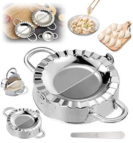 2 Piezas Máquina Para Hacer Bola de Masa, Cuchara de Relleno, Dumpling Maker, Molde Empanadillas Acero Inoxidable Empanadillas Maquina, para Pie, Hacer Raviolis, Empanadillas