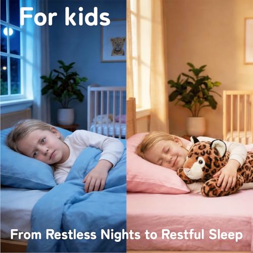 Image of Niuniu Daddy Leopard Weighted Stuffed Animals for Kids & Adults, 25 inch | 5lb Large Weighted Plushies Pillow for Sleeping and Calming, Cute Lying Toy Huggable Gift for Everyday Comfort