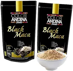 Maca Peruana Preta em Pó Color Andina 100% Pura - 2 Pacotes