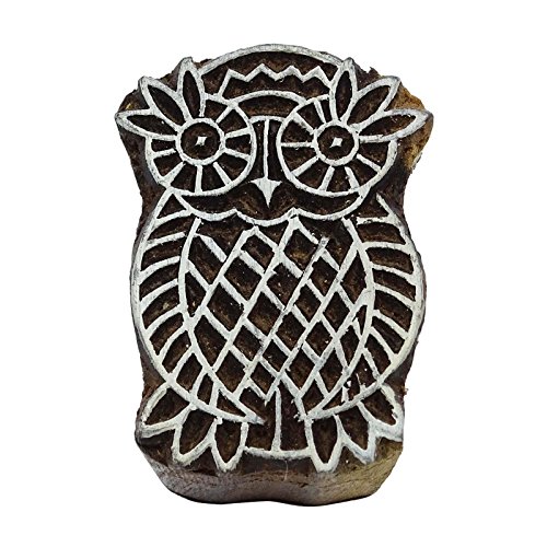 Wooden Brown Textile Stamp Hand Carved Indian Stamp Decorative Blocks