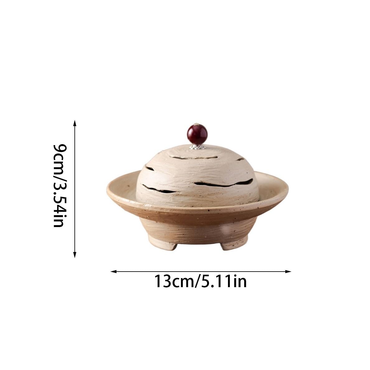 Kadzielnica na patyczki Ceramiczny retro palnik kadzideł Kreatywny palnik sandałowy Kadzidło do wnętrz (B)