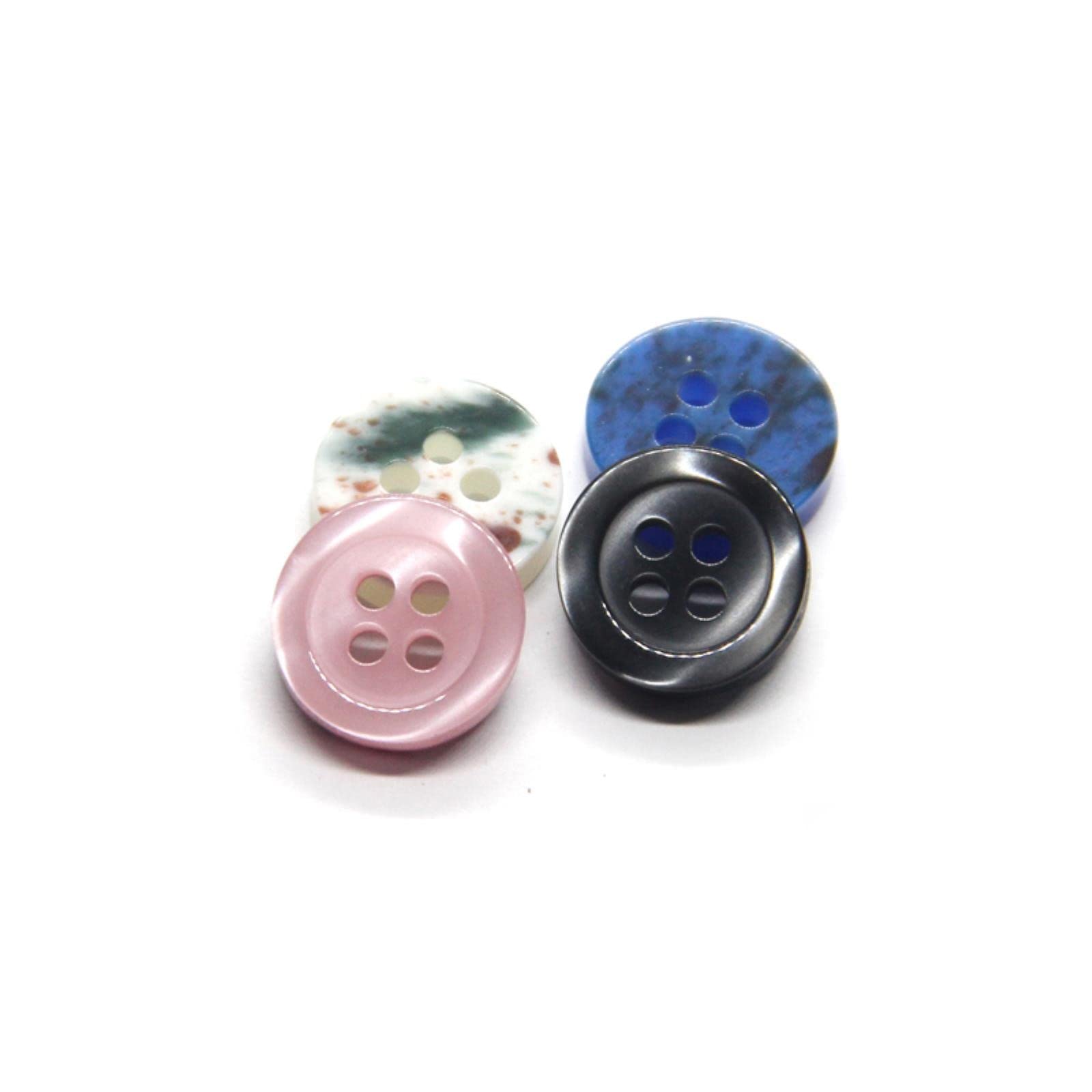 30 szt. 4-otworowe guziki z imitacji muszli żywicy do szycia koszul odzieżowych, ręcznie robione akcesoria DIY(Blue,11mm)