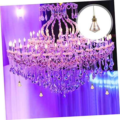 Image of Ceiling Fan Pendant Decorative Fan Pulls Ceiling Fan Pull Crystal Ceiling Lamp Chains Crystal Pendant Chain Ceiling Light Pull Chain Gem European Style Wrought Iron
