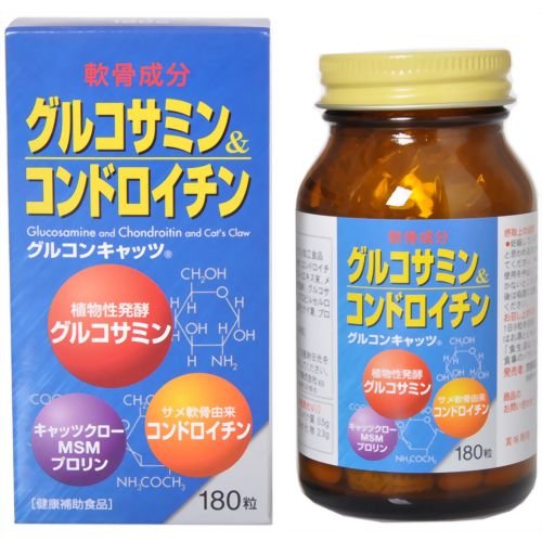 Amazon | グルコンキャッツ グルコサミン&コンドロイチン 180粒 | 京都